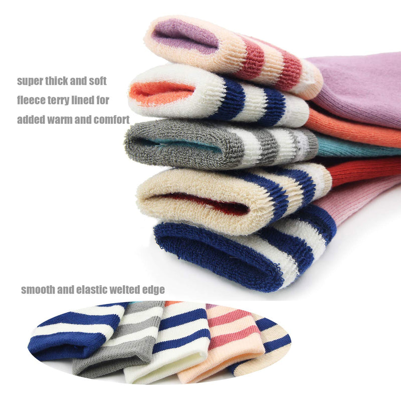 Boys Winter Warm Socks Kids Cotton Crew Socks Cartoon Bear Socks For Boys 8-10 Years Mix 5 Pack - BeesActive Australia