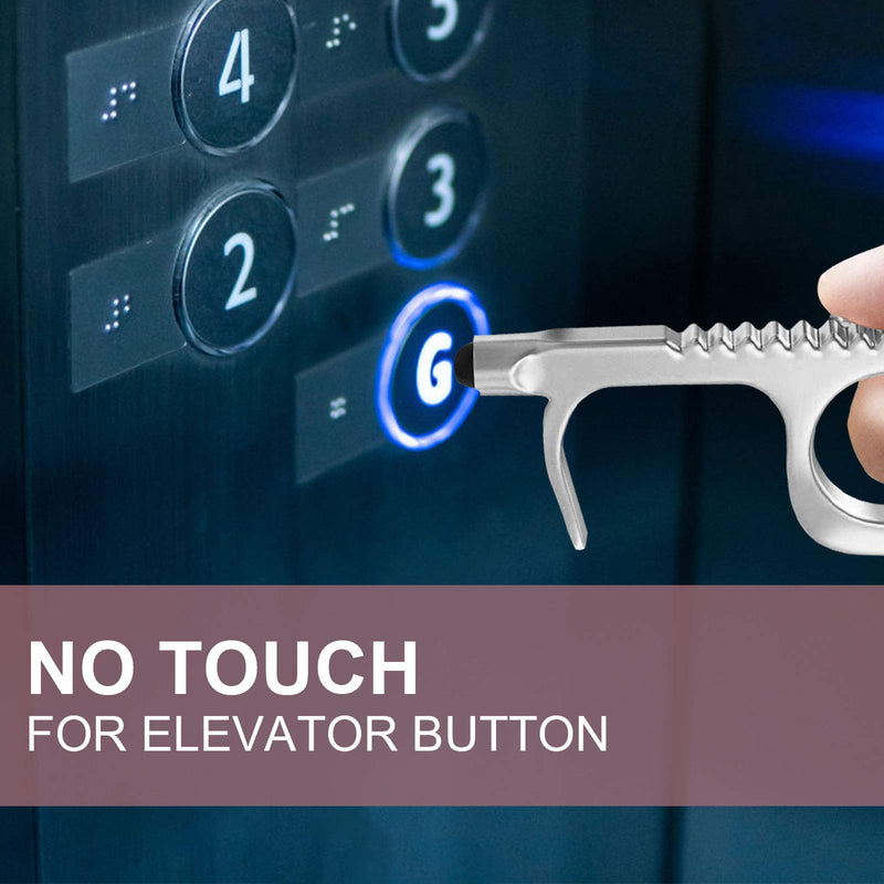 No Touch Door Opener Tool, Contactless Door Opener & Stylus Hand Tool Button Pusher Black Door Handle, Touchless Keychain Hand Tool - BeesActive Australia