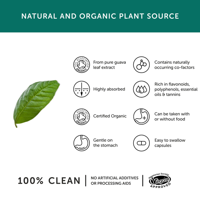 Organic Zinc supplement - Together Health - Natural Source of Zinc from Guava Leaves - Vegan - Made In The UK - 30 Vegecaps - BeesActive Australia
