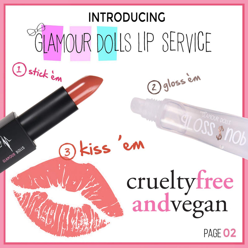 Glamour Dolls Lip Kit - Lipstick Set w/Clear Lip Gloss For Girls - in 6 Mattenetic Colors - 100% Vegan & Cruelty Free Matte Lipstick Set (Resist) Resist - BeesActive Australia