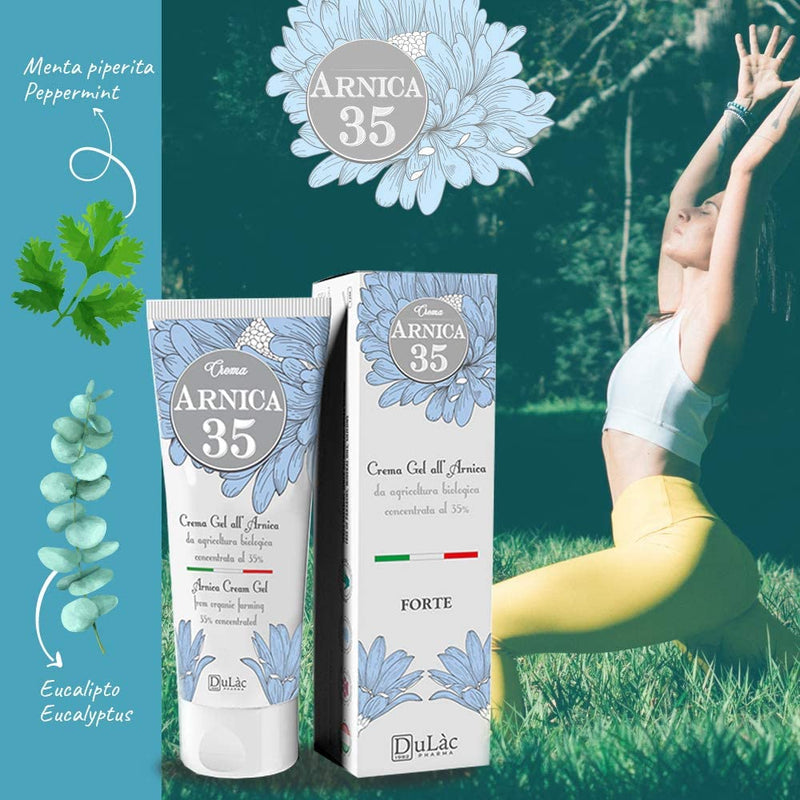 Dulàc Natural Arnica Gel Cream Extra Strong 2.53 Fl Oz with 35% Organic Arnica Montana Extracts for Joint and Muscle Relief, Made in Italy Arnica Bruise Cream Extra Strength, Cool Effect 2.53 Fl Oz (Pack of 1) - BeesActive Australia