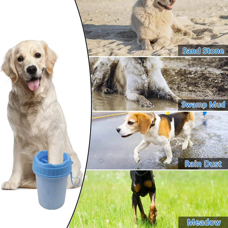 Pet Cleaning Foot Cup, Dog Paw Cleaner, Pet Cleaner, Dog Paw Cleaner with Towel, Cat and Dog Foot Cleaner Small - BeesActive Australia