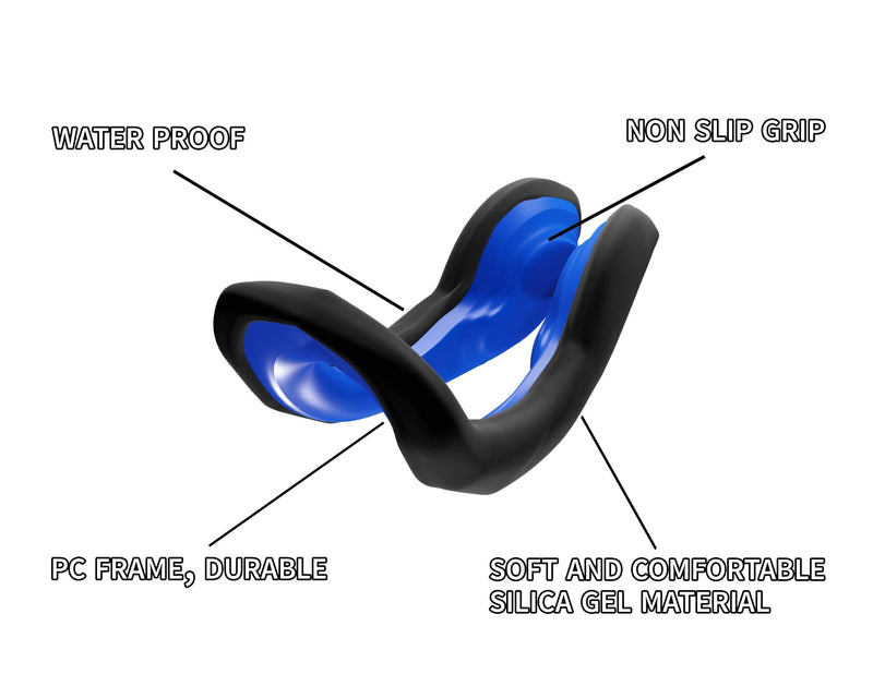 Water Gear Swim Nose Clip - Nose Plug for Swimming - Swimming Nose Clip for Adults Blue - BeesActive Australia