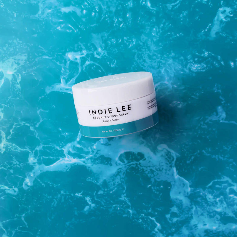 Indie Lee Coconut Citrus Body Scrub - Hydrating Shower + Bath Exfoliator with Cane Sugar + Jojoba Oil for Removing Dead Skin - Great for Rough, Dry Skin - Use on Legs, Elbows, Hands (8oz / 226.8g) - BeesActive Australia