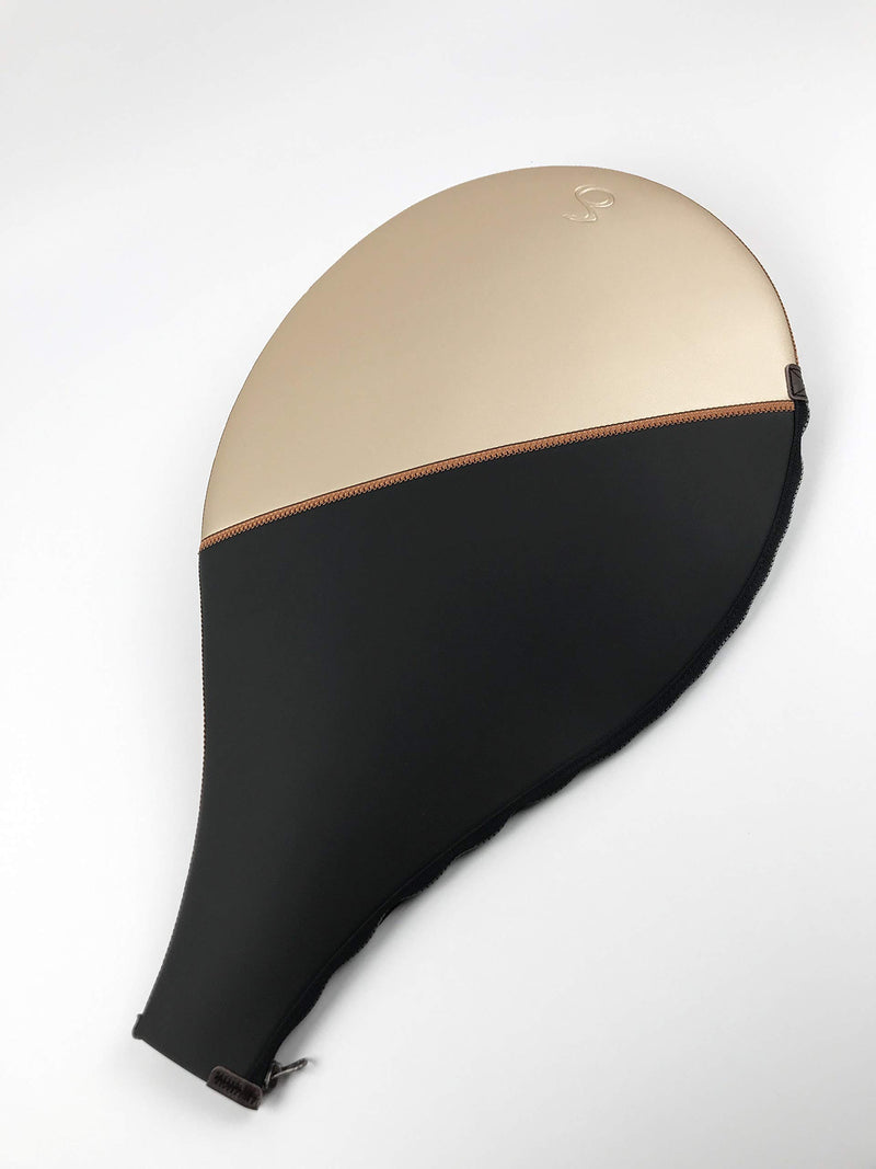 [AUSTRALIA] - OneJoy Tennis Racquet Bag,Case,Cover AJ3 for Tennis Racquet Racket,2 Colors Combination, 51cm x 31cm for 1 Racquet/Racket/Paddle. Gold sleeve 