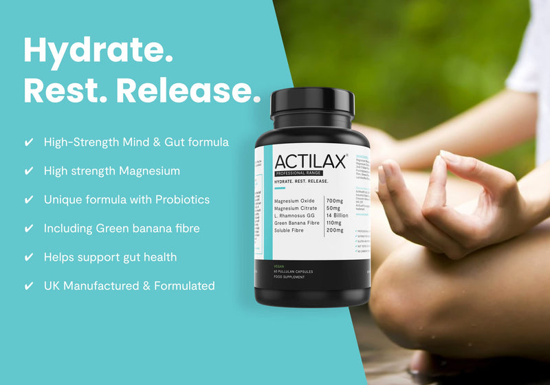 ActiLax | Laxative for Constipation Relief | Stool Softener with Magnesium & Probiotics | 60 Vegan Capsules | Colon Detox Cleanse | Bloating and Gas Relief | Regularity with Plenty of Water - BeesActive Australia