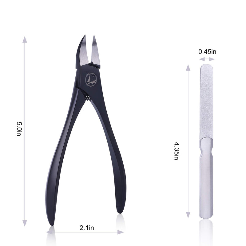 FREEPAZ Nail clippers for thick nails,Clipper for ingrown toenail,Toenail kit，Professional nail clipper,Toenail clippers for seniors,Nail clippers heavy duty (BLACK) BLACK - BeesActive Australia