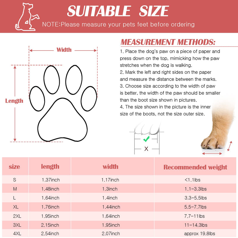 4 Sets Waterproof Dog Shoes Rain Snow Dog Booties Breathable Paw Protector Anti-Slip Dog Sock Shoes Soft Soled Dog Boots with Adjustable Drawstring L: 1.64 x 1.4in (LW) - BeesActive Australia