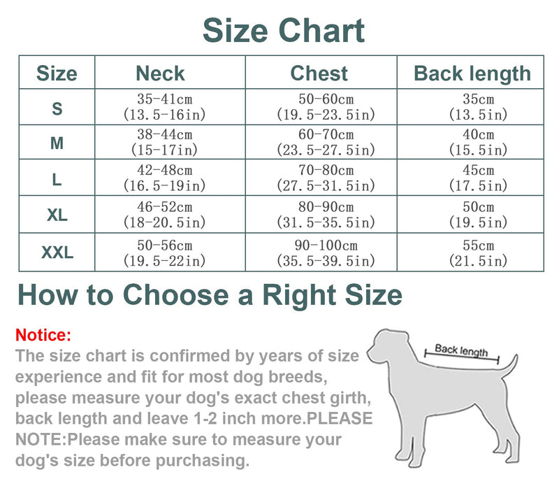 Dog Full Body Warm Fleece Coat with Legs Puppy Pyjamas Jumpsuit Suit with Reflective Zipper Closure Put on and Off Easy and Safety X-Large(Back: 20"in) Red - BeesActive Australia