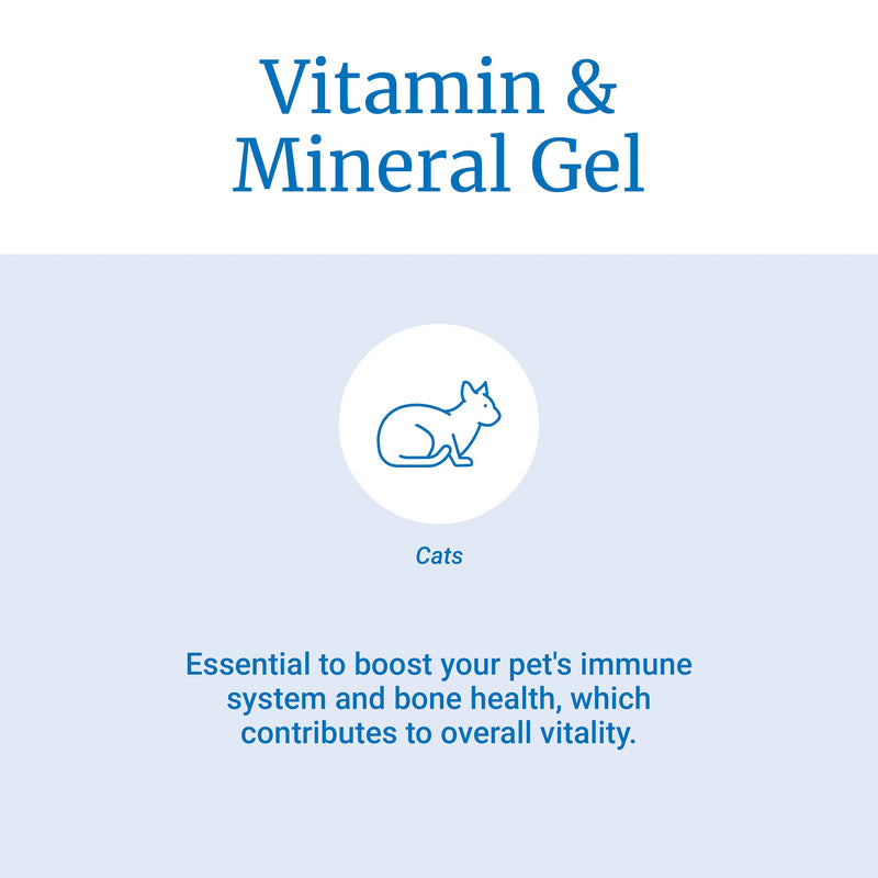 PetAg Vitamin and Mineral Gel Supplement - Immune Support for Cats - Contains Vitamin D and Zinc - 3.5 oz - 2 Pack - BeesActive Australia
