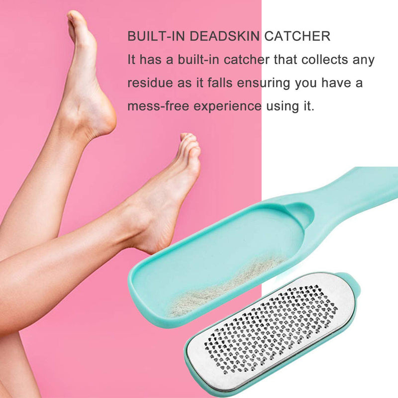 Callus Remover Foot File Dual-sided Stainless Steel Colossal Foot Rasp Dead Skin Remover - Pedicure Foot Scrubber Tools For Exfoliation, Smoothing & Softening Skin – Perfect for Both Dry and Wet Feet - BeesActive Australia