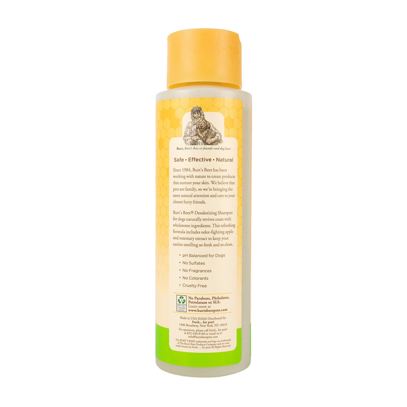 Burt's Bees for Dogs Deodorizing Dog Shampoo and Dog Deodorizing Spray, Apple & Rosemary Dog Shampoo, Natural Dog Shampoo, Puppy Shampoo, Dog Bathing Supplies, Dog Wash, Pet Shampoo 16 oz - 1 Pack - BeesActive Australia