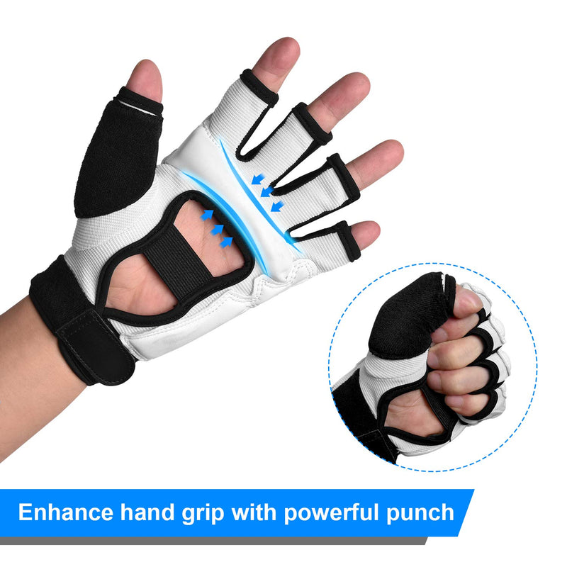 [AUSTRALIA] - Xinluying Punch Bag Taekwondo Karate Gloves for Sparring Martial Arts Boxing Training Fingerless Women Kids Small 