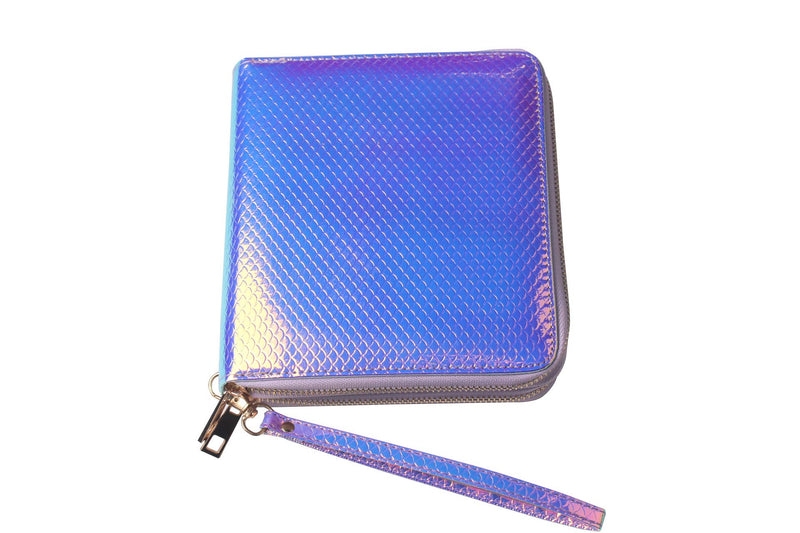FingerAngel 120 Slots Nail Stamping Plate Holder Case Laser Style Rectangular Manicure Nail Art Plate Organizer with Double Zipper Nail Template Case (C) C - BeesActive Australia