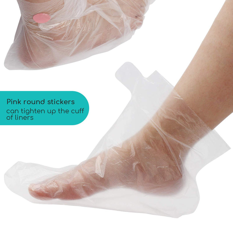 200 Counts Paraffin Bath Liners for Foot, Segbeauty Plastic Foot Covers, Booties for Feet Thermal Foot Liners, Therabath Foot Protectors with 200 Stickers for Snug Closure, Wax Therapy Foot Bags 400 Piece Set Thin - BeesActive Australia