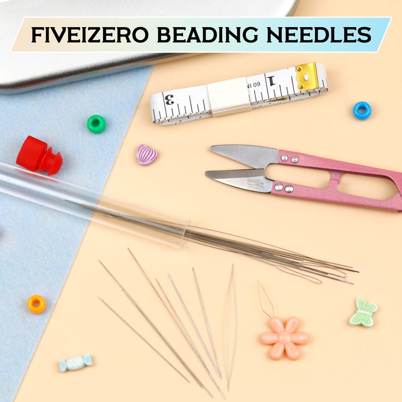 FIVEIZERO 21 Pieces Beading Needles Set, 6 Sizes Seed Beads Needles Big Eye Beading Needles Collapsible Beading Needles Set for Jewelry Making - BeesActive Australia