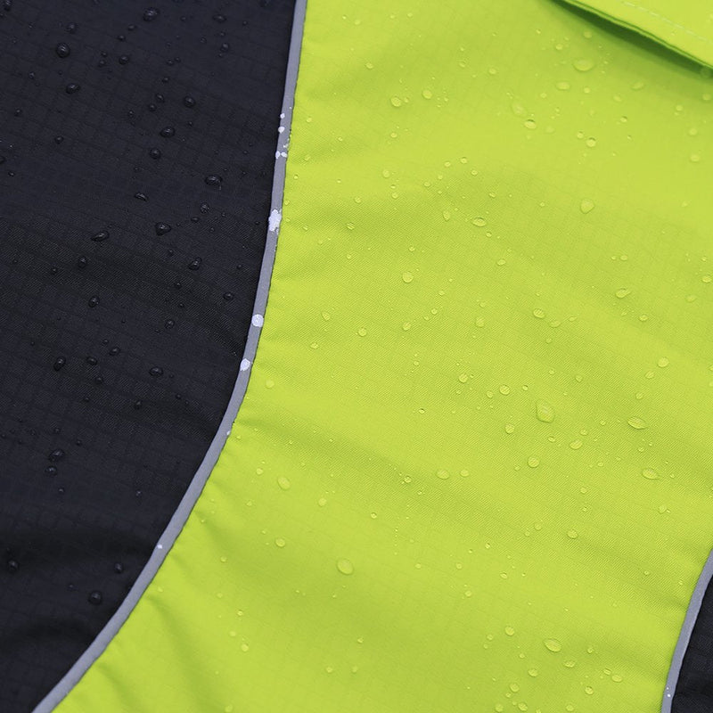 Ezer Waterproof Reflective Dog Raincoat - Soft Fleece Lining Outdoor Dog Raincoats Jacket, Sports Dog Rain Coat Slicker Poncho for Small, Medium, Large Dogs Green-Large - BeesActive Australia