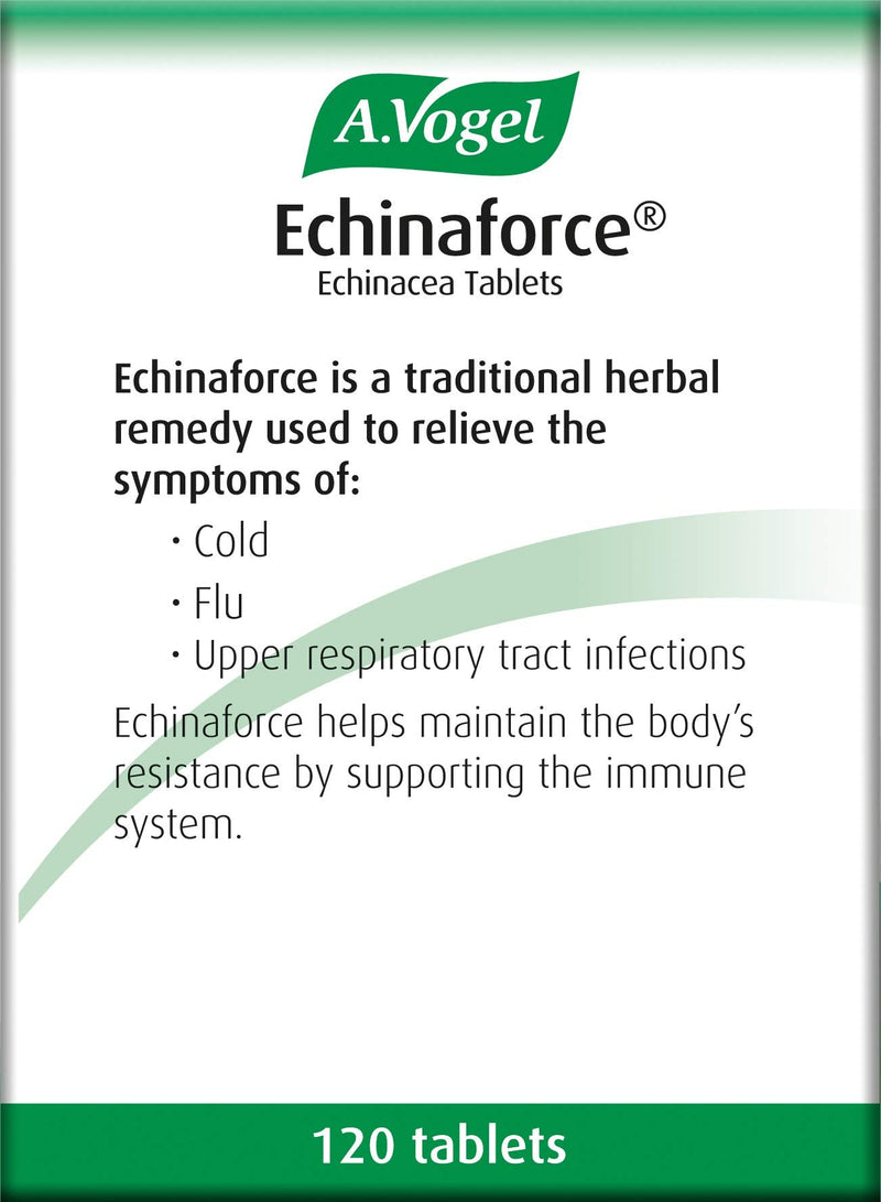 A.Vogel Echinaforce Echinacea Tablets | Relieves Cold & Flu Symptoms by Strengthening the Immune System | 120 Tablets - BeesActive Australia