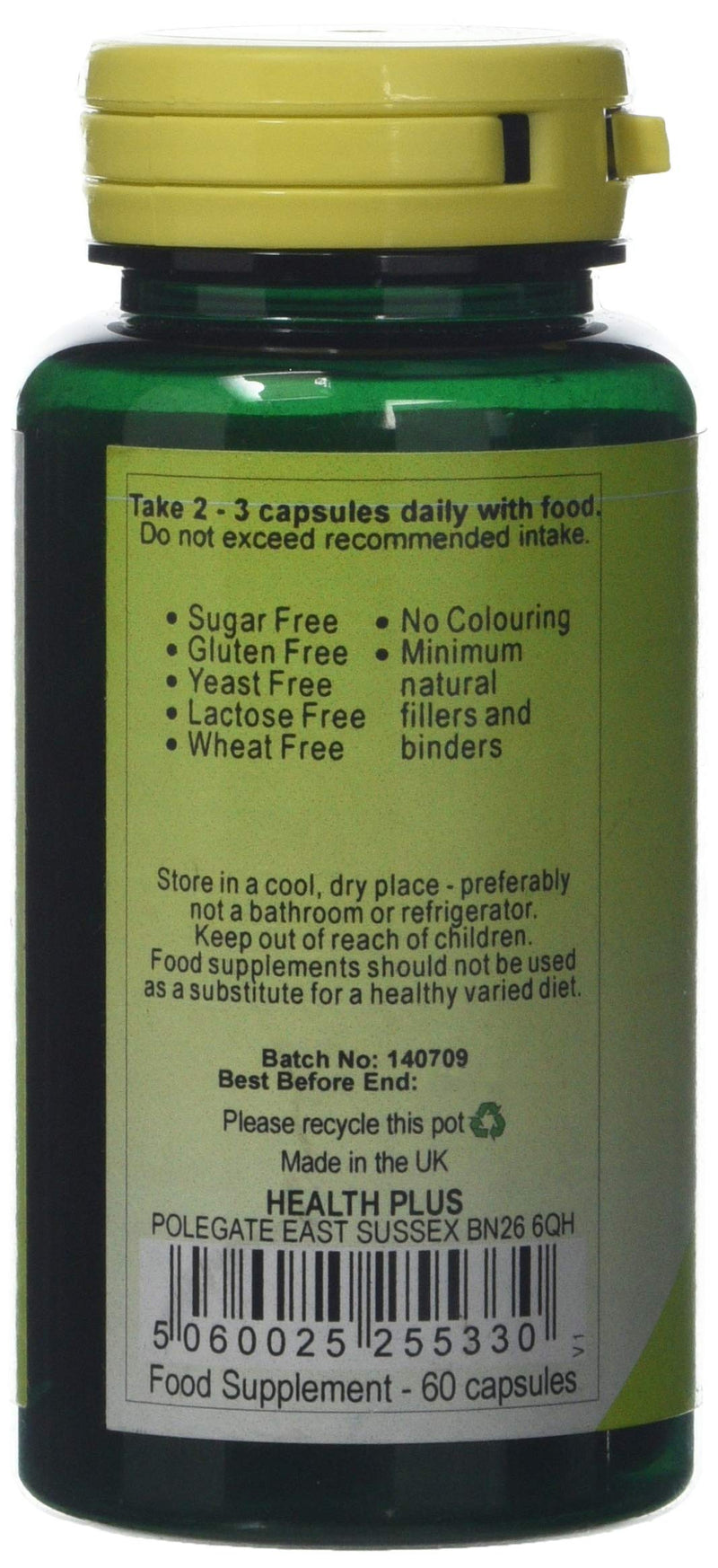 Health Plus Cinnamon 500mg Digestive and General Health Plant Supplement - 60 Gelatin Free Capsules - BeesActive Australia