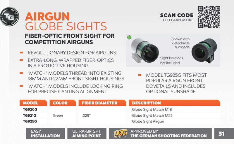 TRUGLO Globe Sight for Airgun, Green - BeesActive Australia