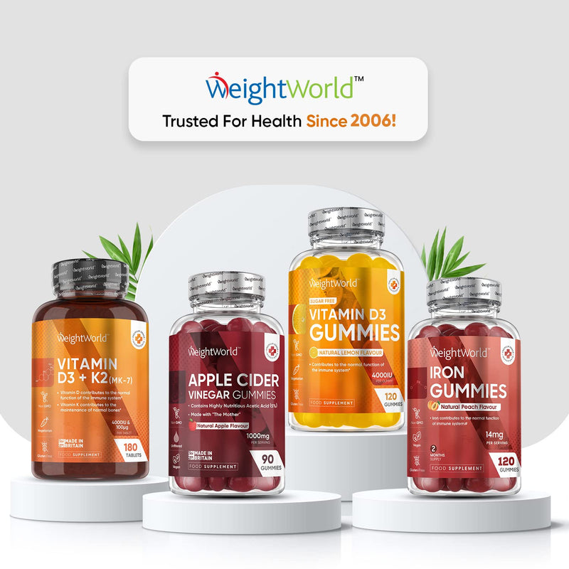 Vitamin D Gummies Adults 4000IU - Sugar-Free - 4 Months Supply - Natural Lemon Flavour - 120 Chewable Vitamin D3 Gummies - Vegetarian Friendly - High Strength Vitamin D Supplement - GMO & Gluten Free - BeesActive Australia