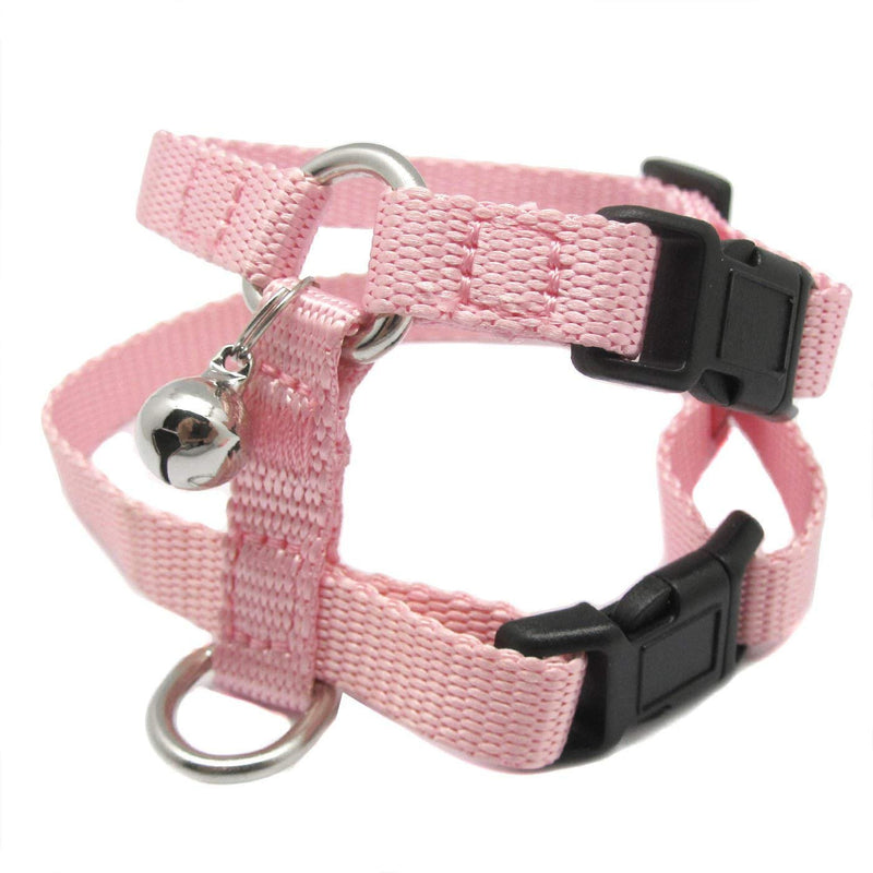 Rabbit Bunny Harness with Leash Adjustable Soft Nylon Harness Rabbit Vest Harness Lead Leash Pink Blue Lead Leash All Season for Small Animals - BeesActive Australia