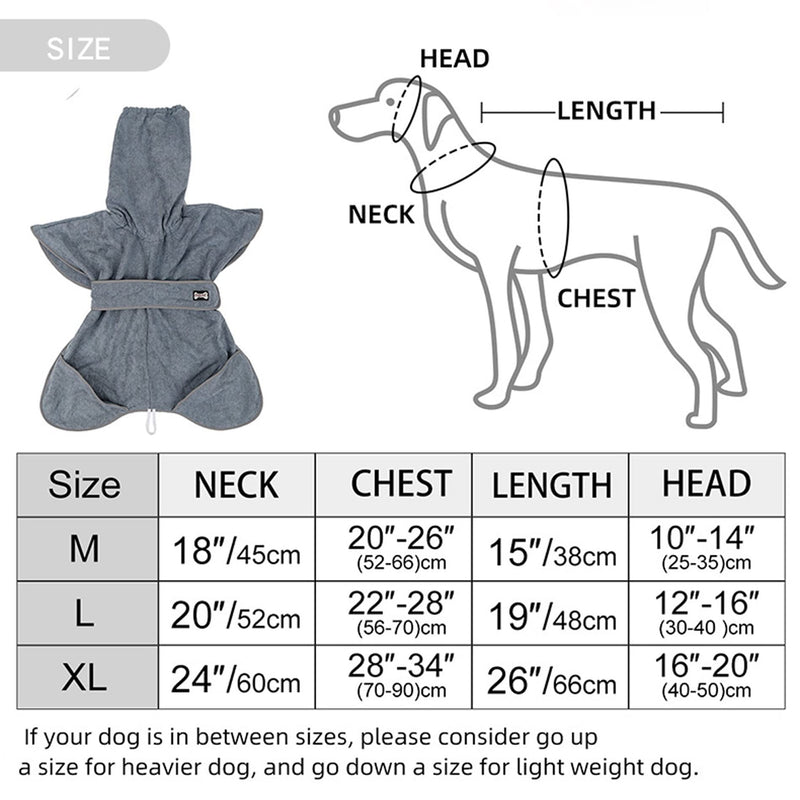 ZRREMRE Large Dog Towel Dog Drying Coat Super Absorbent Microfiber Bathrobe for Dogs, Quick Dry Bath Grooming Treatment, Soft and Comfortable Protects Dog Hair Suitable for Medium Large Dogs Towel XL - BeesActive Australia