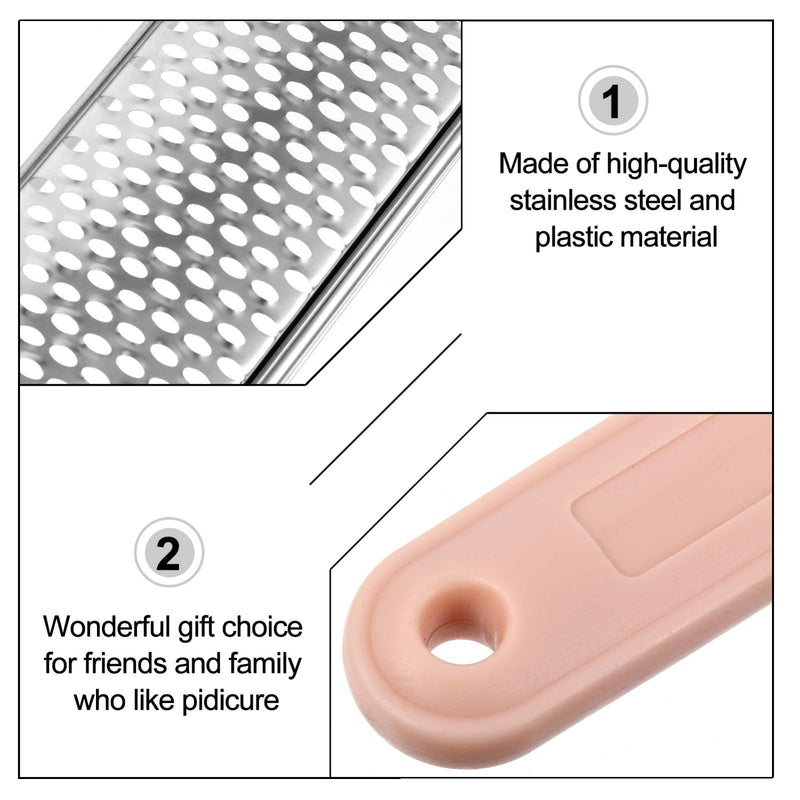 DOITOOL 1Pc Foot Scraper for Feet Dead Skin Remover Foot Rasp Callus Remover Stainless Steel Callus File for Feet (Pink) Pink - BeesActive Australia