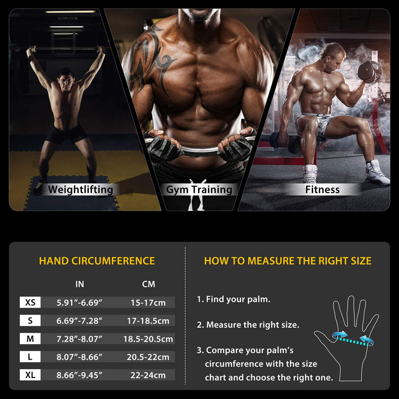 SIMARI Workout Gloves Mens and Women Weight Lifting Gloves with Wrist Wraps Support for Gym Training, Full Palm Protection for Fitness, Weightlifting, Exercise, Hanging, Pull ups Ashy Black Large - BeesActive Australia