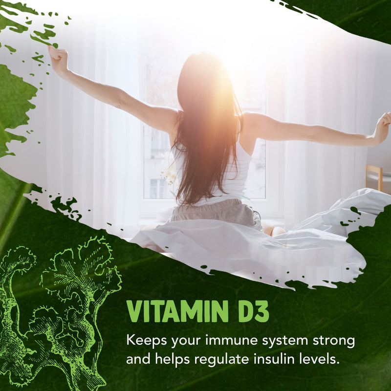 Vegan Vitamin D3 4000iu and Vitamin K2 MK7 100�g High Strength Completely Plant Based 60 Days Supply Vitamin D Vegan Tablets Gluten, GMO & Lanolin Free - BeesActive Australia