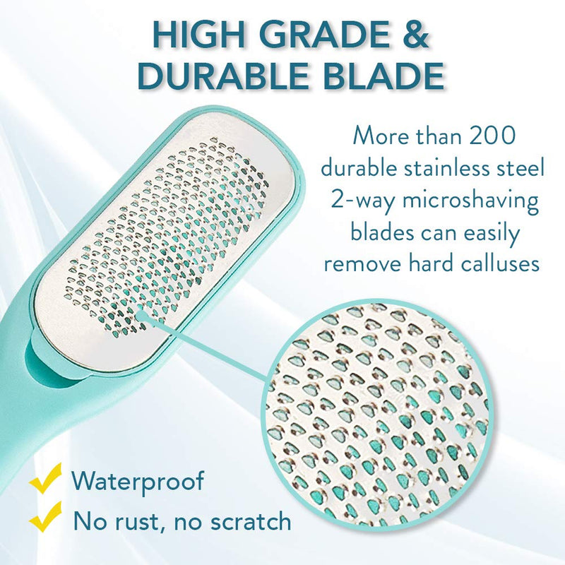 Callus Remover For Feet | Double-sided Dead Skin Remover - Rough Pedicure Foot File For Exfoliation & Fine Foot Scrubber for Smoothing & Softening Skin - BeesActive Australia