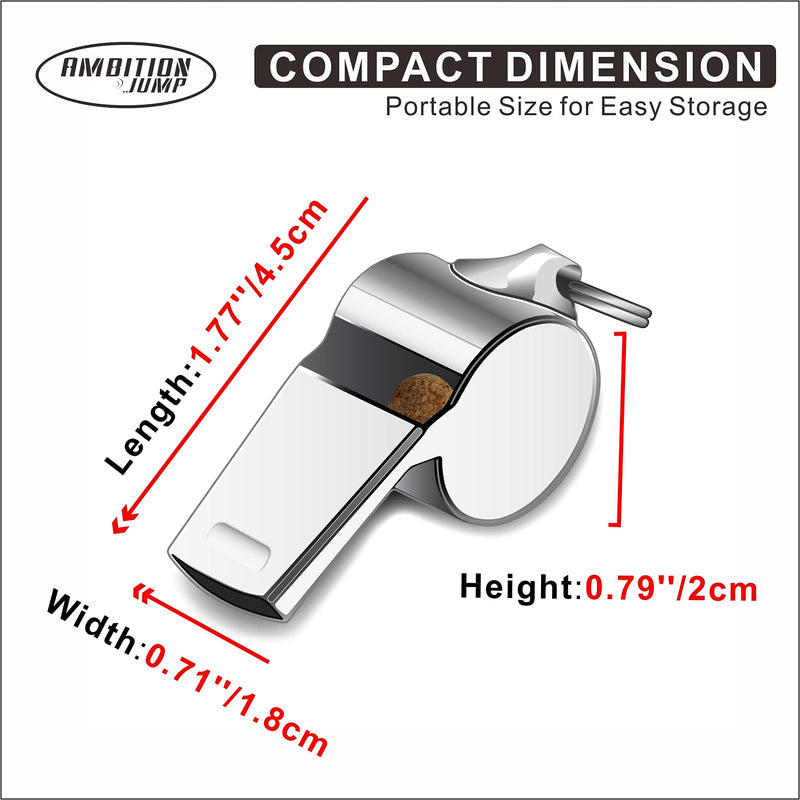 AMBITIONJUMP Whistle, Metal Whistles with Lanyard Family Whistle for Kids Sports Whistle for Coach Referee Officials Police Teacher - BeesActive Australia