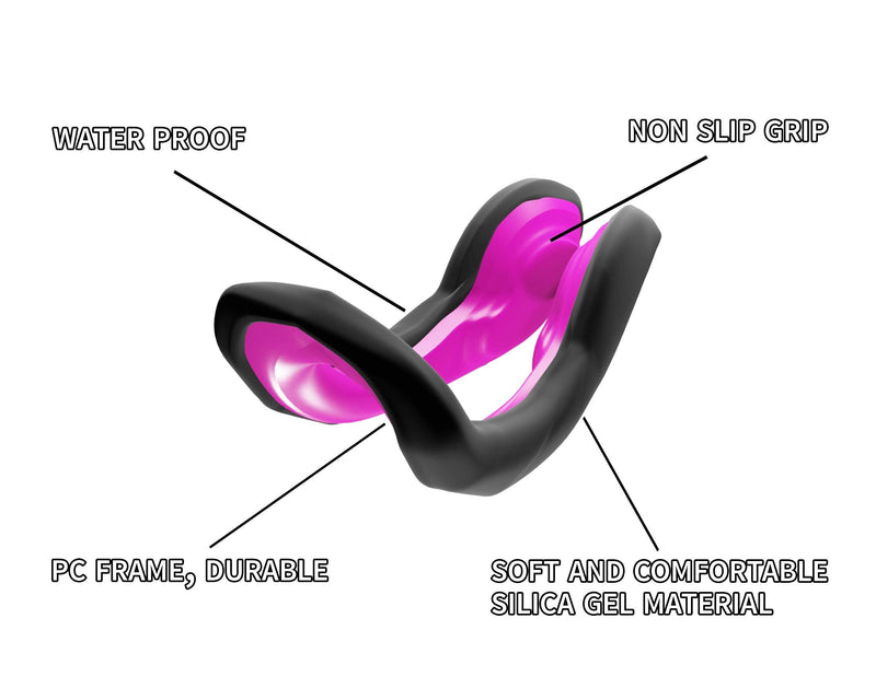 Water Gear Swim Nose Clip - Nose Plug for Swimming - Swimming Nose Clip for Adults Pink - BeesActive Australia
