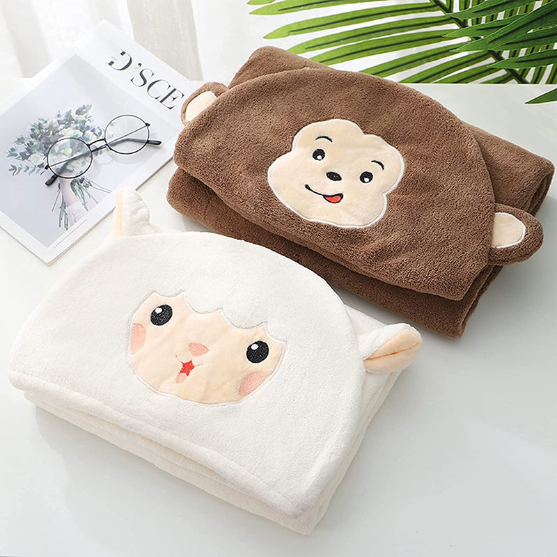 Hilmocho Baby Hooded Bath Towel Extra Large Kids Toddler Hooded Blanket Bathrobe Thick Absorbent Beach Swimming Shower Towels, 140x70CM Brown Monkey - BeesActive Australia