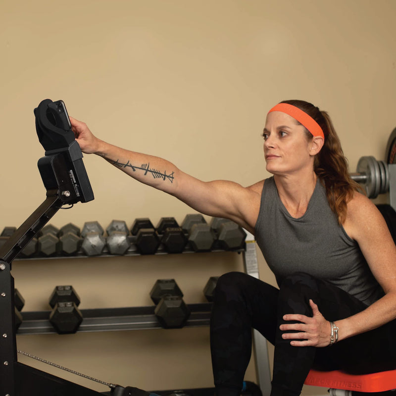 Smartphone Cradle Designed for Concept 2 Rowing Machine PM3 Monitor, PM4 Monitor, Silicone Phone Holder with Adapter Compatible with Concept2 Pm3 and Pm4 Monitors… Black - BeesActive Australia