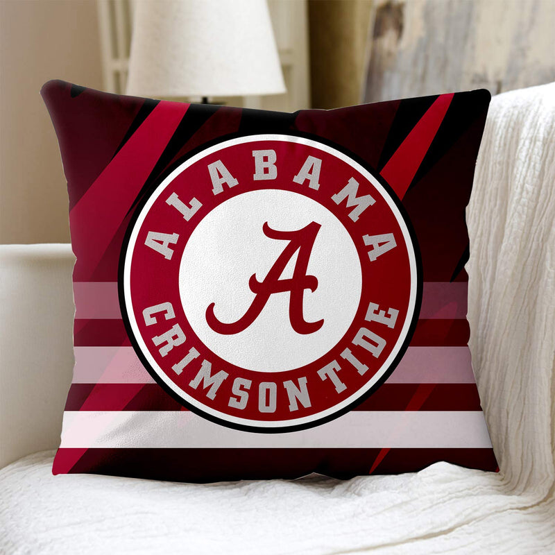 Alabama Crimson Tide University Team Decorative Throw Pillow Covers Soft Pillowcase for Couch Sofa Bedroom Set of 2, 18'' x 18'' Alabama Crimson Tide - BeesActive Australia