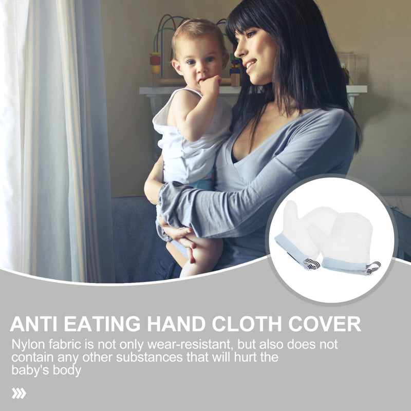 Beavorty 1 Pair Finger Sucking Stop Gloves Baby Thumb Gloves Sucking Stop Infant Finger Guard Sucking Treatment Breathable Finger Gloves M - BeesActive Australia