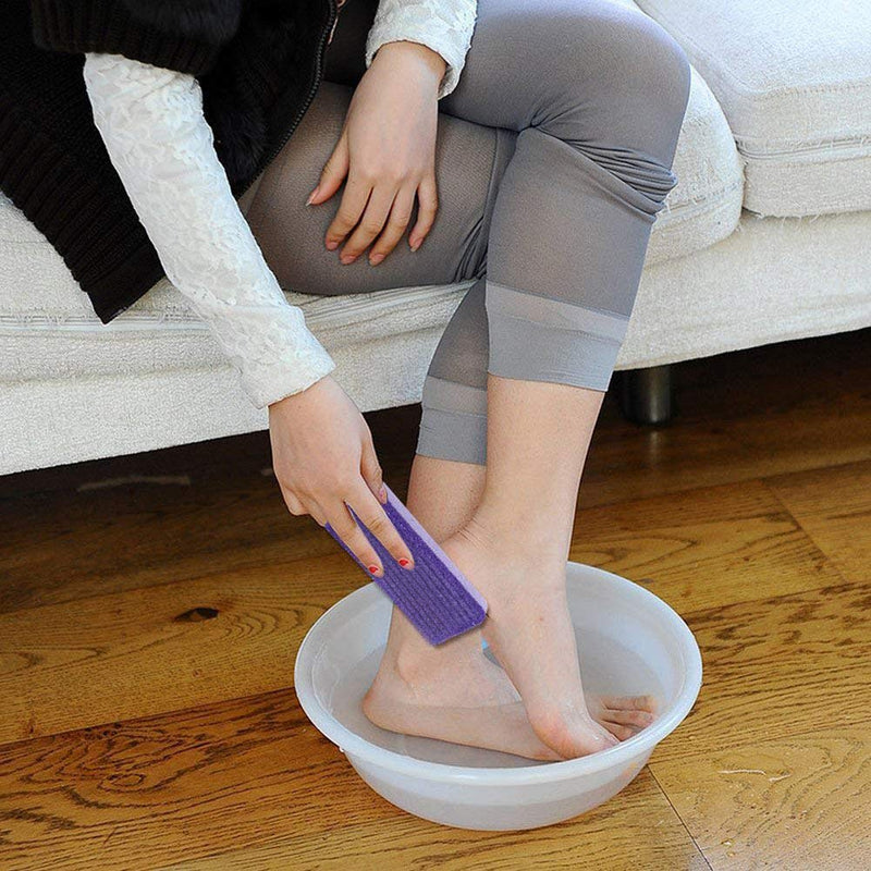 Foot Exfoliator Pedicure Tool Callus Remover Scrubber Skin Cleaner (Purple) - BeesActive Australia