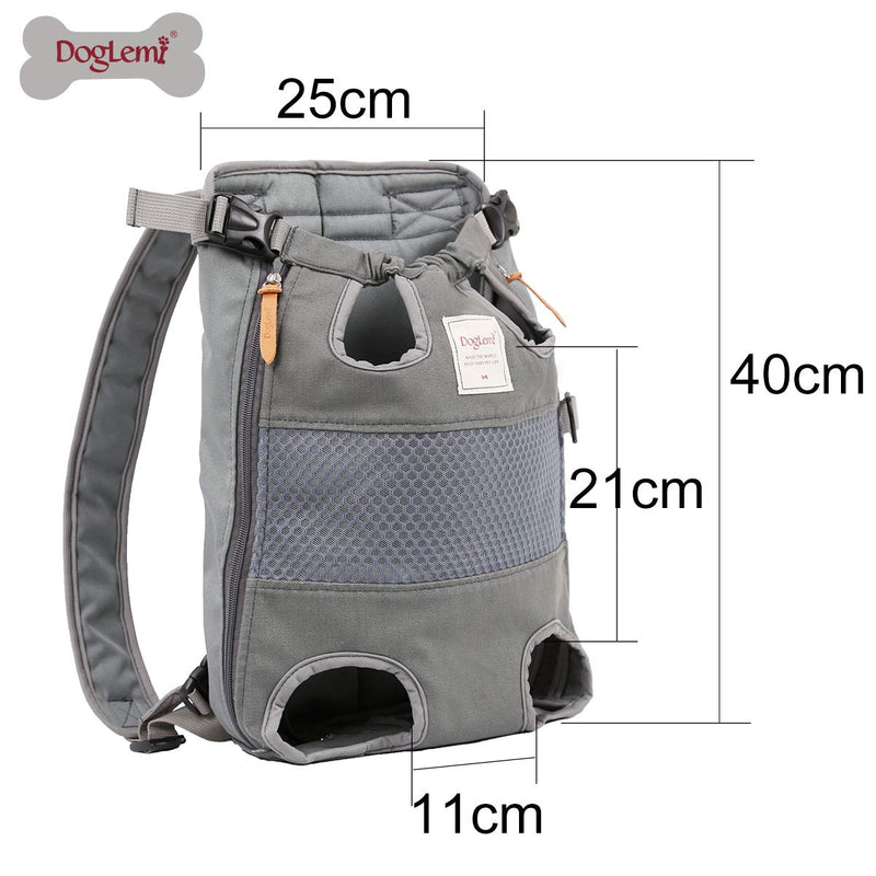 Jranter Pet Carrier Backpack for Small Medium Dogs Cats,Adjustable Pet Front Backpack Travel Bag, Legs Out Grey - BeesActive Australia