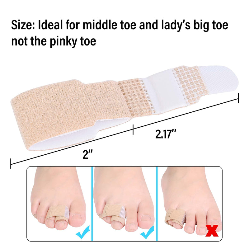 DYKOOK Broken Toe Wraps Toe Traps 8 Pcs/Pack Fabric Toe Splint Toe Cushioned Bandages Finger Protectors Straightener Separators - BeesActive Australia