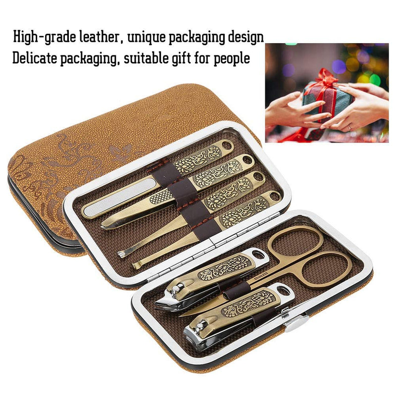Professional manicure set, manicure and scissor nail scissors genuine leather case set travel manicure kit - BeesActive Australia