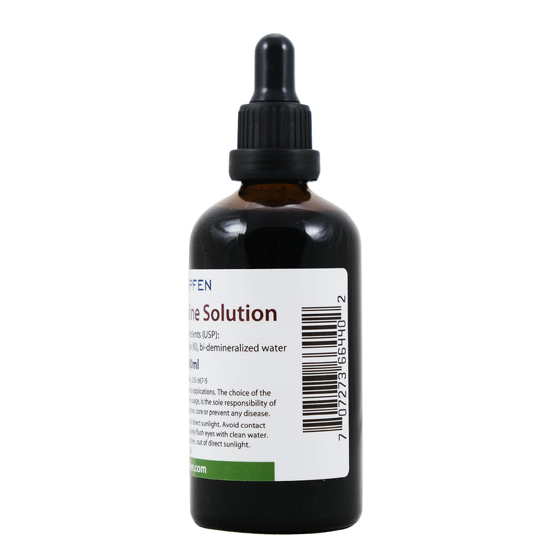 Lugols Iodine Solution 5% 3.4 Oz - 100 ml | 15% liquid formulation | 5 percent Iodine Supplement - Liquid Drops | Thyroid Support | Made with 5 Percent Iodine and 10% Potassium Iodide | Heiltropfen� - BeesActive Australia