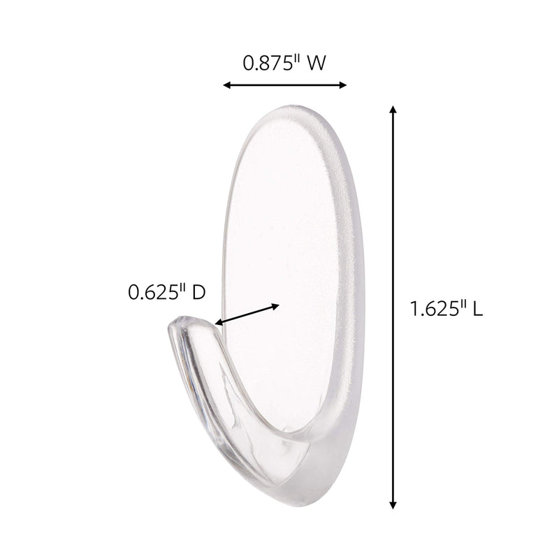 Command Medium Wall Hooks, Damage Free Hanging Wall Hooks with Adhesive Strips, No Tools Wall Hooks for Hanging Decorations in Living Spaces, 7 Clear Wall Hooks and 12 Command Strips 7 Hooks - BeesActive Australia
