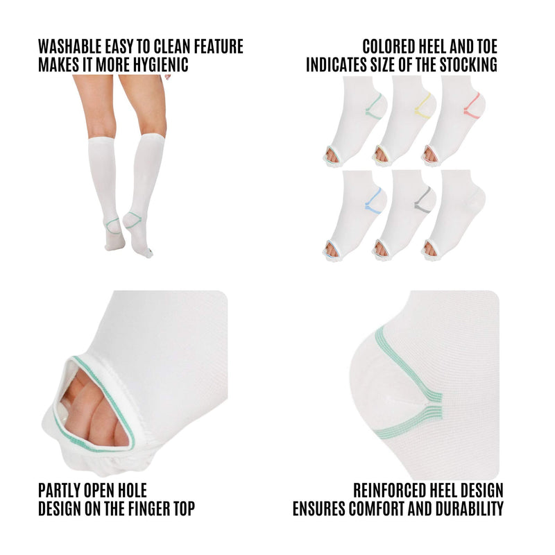 invera Anti Embolism Compression Stockings, Knee High Unisex Ted Hose Socks 15-20 mmHg Moderate Level M (1 Pair) - BeesActive Australia