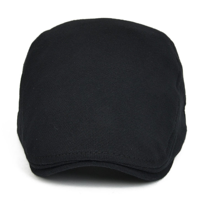 VOBOOM Men Newsboy Cap Cotton Flat Ivy Gatsby Driving Hat Black - BeesActive Australia