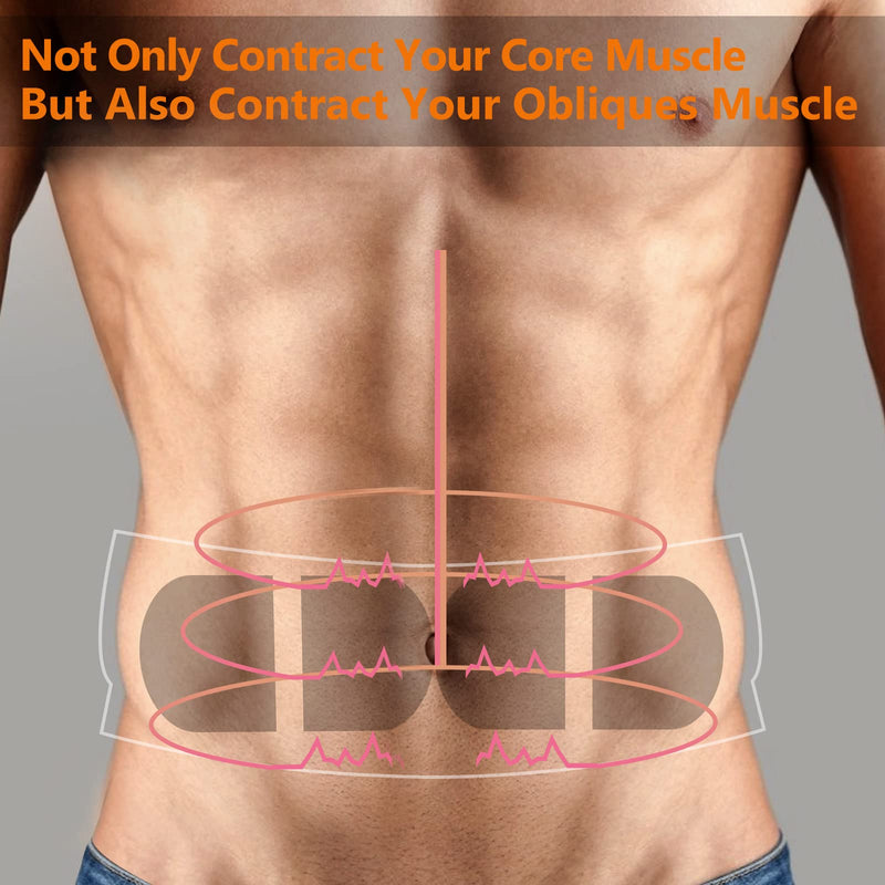 DOMAS Ab Belt Abdominal Muscle Toner- Abs Stimulator with 8 Modes Dual Channel Electronic Abs Stimulating Belt EMS Muscle Toning Belt for Men Women Training Device for Muscles Stomach Workout Massager 2022 Upgrade New Version - BeesActive Australia