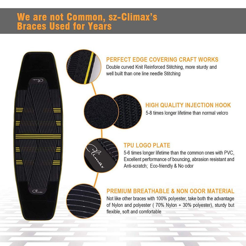 SZ-Climax Lumbar Support Belt - Lower Back Support Brace with Detachable Metal Spring Strips for Pain Relief and Injury Prevention, Sciatica, Spinal Stenosis, Scoliosis or Herniated Disc XXL (Pack of 1) - BeesActive Australia