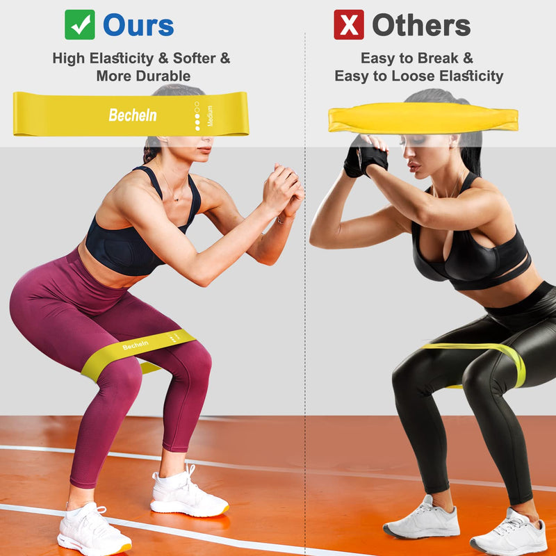 Resistance Band, Exercise Loop Bands for Yoga, Pilates, Fitness and Working Out Resistance Band Regular Color 5-Pack - BeesActive Australia