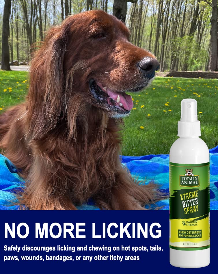 Totally Animal Xtreme Bitter Spray Chew Deterrent for Dogs and Puppies | Maximum Strength Alcohol-Free Bitter Apple Alternative | Made in USA - 8 oz - BeesActive Australia