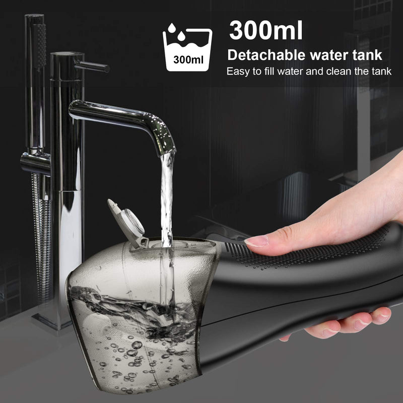 H2ofloss Water Flosser Portable Dental Oral Irrigator with 5 Modes, 6 Replaceable Jet Tips, Rechargeable Waterproof Teeth Cleaner for Home and Travel -300ml Detachable Reservoir - BeesActive Australia